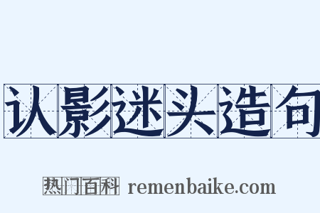 认影迷头造句是什么意思的图片